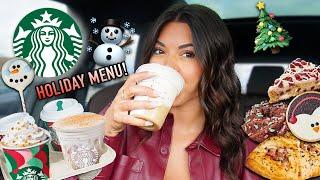 Trying EVERYTHING on Starbucks New Holiday Menu! 