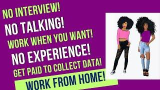 No Talking! No Experience! No Interview! No Resume! Work From Home Job Work When You Want