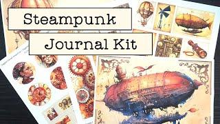 Steampunk Junk Journal Ephemera Kit | Printable Journal Kit Flip Through