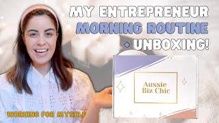 Chill Entrepreneur Morning Routine Working for Myself + Unboxing my Business Box