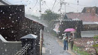 Super Heavy Rain doesn't stop in my village, suitable for insomnia, sleeping with the sound of rain