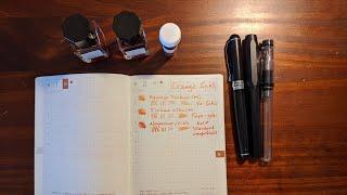 Comparing Orange Fountain Pen Inks