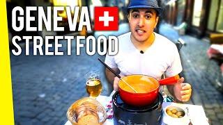 Best Swiss Streetfood in Geneva, Switzerland!!  Tomato Fondue & Rosti !!