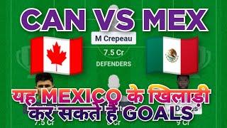 CAN vs MEX Football dream11 team | Canada vs Mexico Football dream11 prediction team win