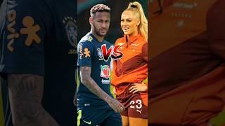 Neymar vs Mbappe juggling with Girl  #shorts #football