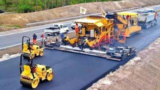 Amazing Modern Asphalt Road Construction Technology - Incredible Fastest Road Paving Machines