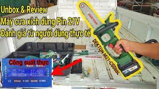 Review máy cưa xích dùng Pin 21V của Dekton