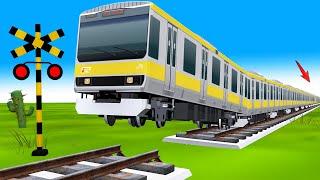 【踏切アニメ】あぶない電車 6 TRAIN Crossing  Fumikiri 3D Railroad Crossing Animation #1