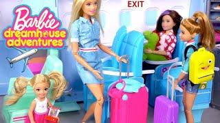 Barbie Family Vacation - Airplane Travel Routine & Beach Hotel