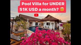 Pool Villa for UNDER $1K USD a month? #thailand #home #expat