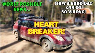 TOTAL DEVASTATION  losing our last mode of transportation | tiny house, homesteading, off-grid |