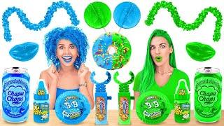 ALIMENTOS DE UMA SÓ COR POR 24 HORAS || Color Mukbang! Ganha o Último a Parar por 123 GO! CHALLENGE