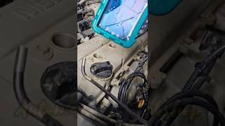 Check inside an engine with endoscope camera  #mechanic #shorts