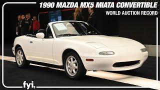 WORLD AUCTION RECORD - Tyler Hoover's 1990 Mazda MX5 Miata Convertible - BARRETT-JACKSON HOUSTON