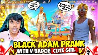 NOOB कलुवा ADAM PRANK  ON CUTE GIRL || CS RANKED  GARENA FREE FIRE