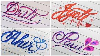Calligraphy name writing | satisfying video. Comment your Name (⁠⁠^⁠‿⁠^⁠).