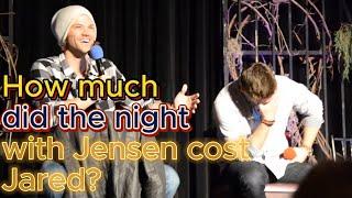 How much did the night with Jensen cost Jared? #supernatural #comiccon #jensenackles #jaredpadalecki