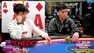 23-Year Old High Stakes Player Is Getting Sneaky With Top Set @HustlerCasinoLive