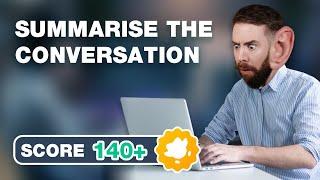 Get 140 in Summarize the Conversation | Duolingo English Test