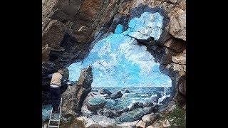 Wallpainting in progress by A Rødberg