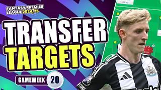 Best Picks For All Positions | GW 20 Transfer Targets | Fantasy Premier League