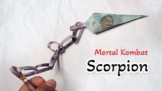 Money Scorpion Kunai Making with Currency note | Mortal Kombat Weapons | Money Origami