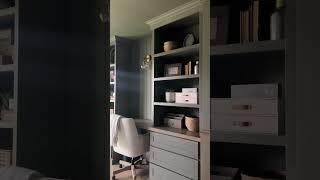 DIY Home Office Reveal!! Custom Built-Ins with Desk!