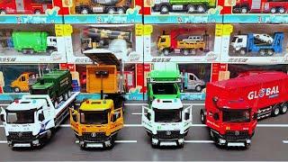 Diecast Trucks Review Of Flatbed Truck, Dump Truck, Garbage Truck, Container Truck