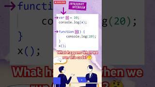 JavaScript Interview: Hoisting TRICK! (Function vs. Variable) #javascriptinterview