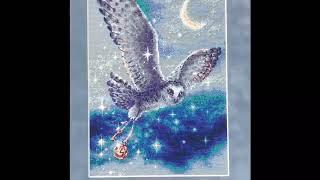 RIOLIS cross stitch kits review. 1872 Magic Owl, 1875 Ice-Cold Wind and 1876 Wise Raven