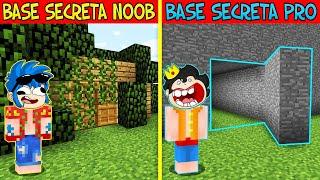 NOOB VS PRO VS BASE SECRETA  CONSTRUIMOS LA MEJOR BASE SECRETA DE MINECRAFT