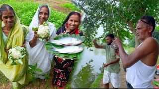 টিকিট কেটে বড়শিতে আবার বড় বড় মাছ ধরে এনে রান্না করে খাওয়া | Enjoying Hook fishing and cooking