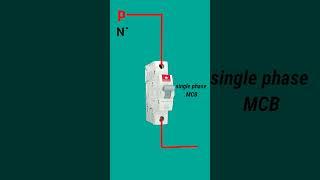 1 pole MCB connection wiring diagram., #electric # shorts