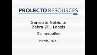 NetSuite Driven Zebra ZPL Barcode Output