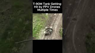 T-90M Tank Getting Hit #tank #戦車 #танк #t90 #tank #russiantank  #military #drone #droneattack #mbt