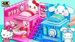 12+ DIY Miniature House Compilation ️ Make Pink Hello Kitty House, Blue Cinnamoroll Room from Clay