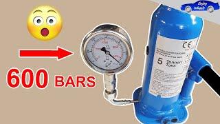 I INSTALL a PRESSURE GAUGE on a BOTTLE JACK without disassembling it !