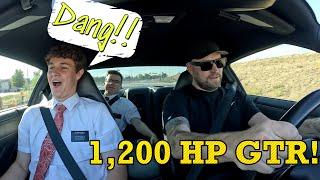 Scaring Mormon Missionaries in my 1175HP R35 GTR and 750HP R32 GTR!