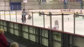 Daniel Malloy sled hockey goal playing with Blazers.