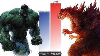 Strongest HULK vs Strongest GODZILLA - Ultimate Power Levels!