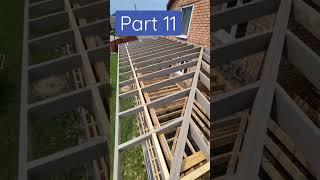 Roof truss system is ready. Terrace construction. Part 11 #carpentry