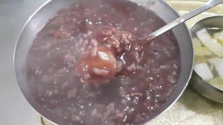 대구 봉덕시장의 작은 죽집에서 팥죽 만들기 Heartwarming Food, PatJuk(Red Bean Porridge) l Korean Street Food