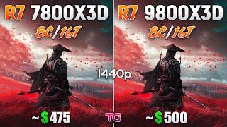 Ryzen 7 7800X3D vs Ryzen 7 9800X3D - Test in 1440p