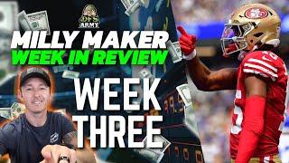 NFL DFS Week 3 Milly Maker Review