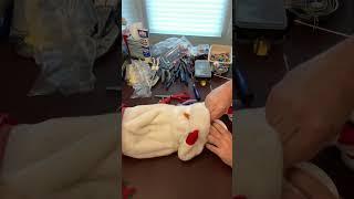 2004 Rare WHITE TRIM Gemmy spinning snowflake snowman Customer REPAIR Video