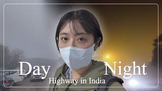 Solo India Travel, Ep.03 Agra] The Day and Night of Indian Highway.