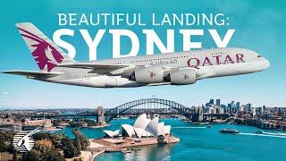 Beautiful landing in Sydney, Australia (4K)