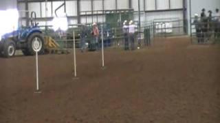 Katy riding Buckaroo in poles at CTYRA finals.