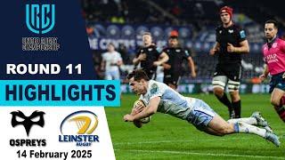 Ospreys vs Leinster Highlights | United Rugby Championship 2024/25