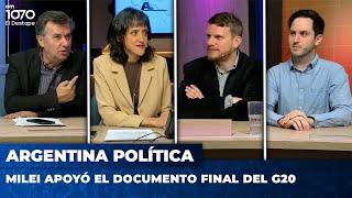 MILEI APOYÓ EL DOCUMENTO FINAL DEL G20 | Argentina Política con Carla, Jon y el Profe